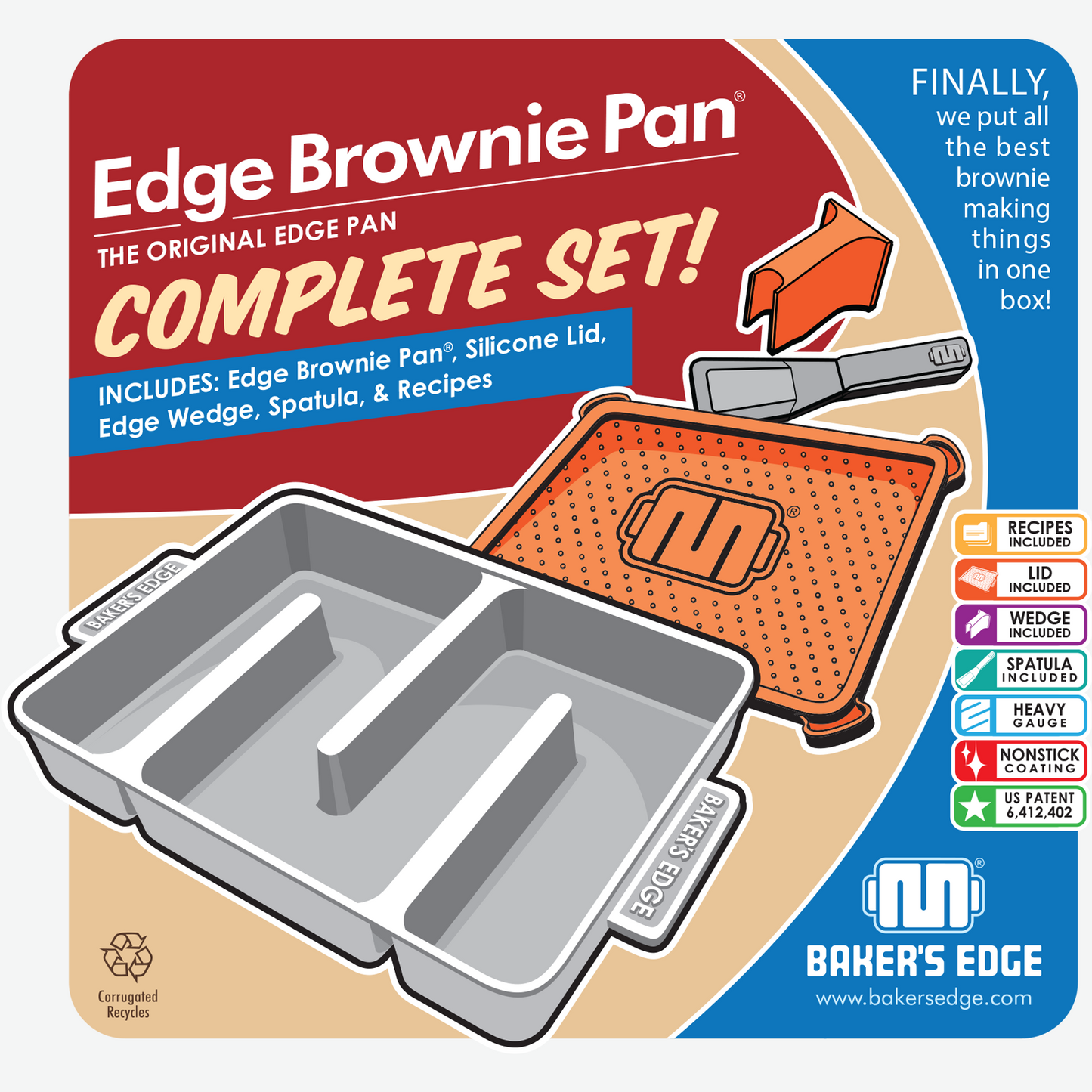 Baker's Edge Brownie Pan™ - The Complete Set