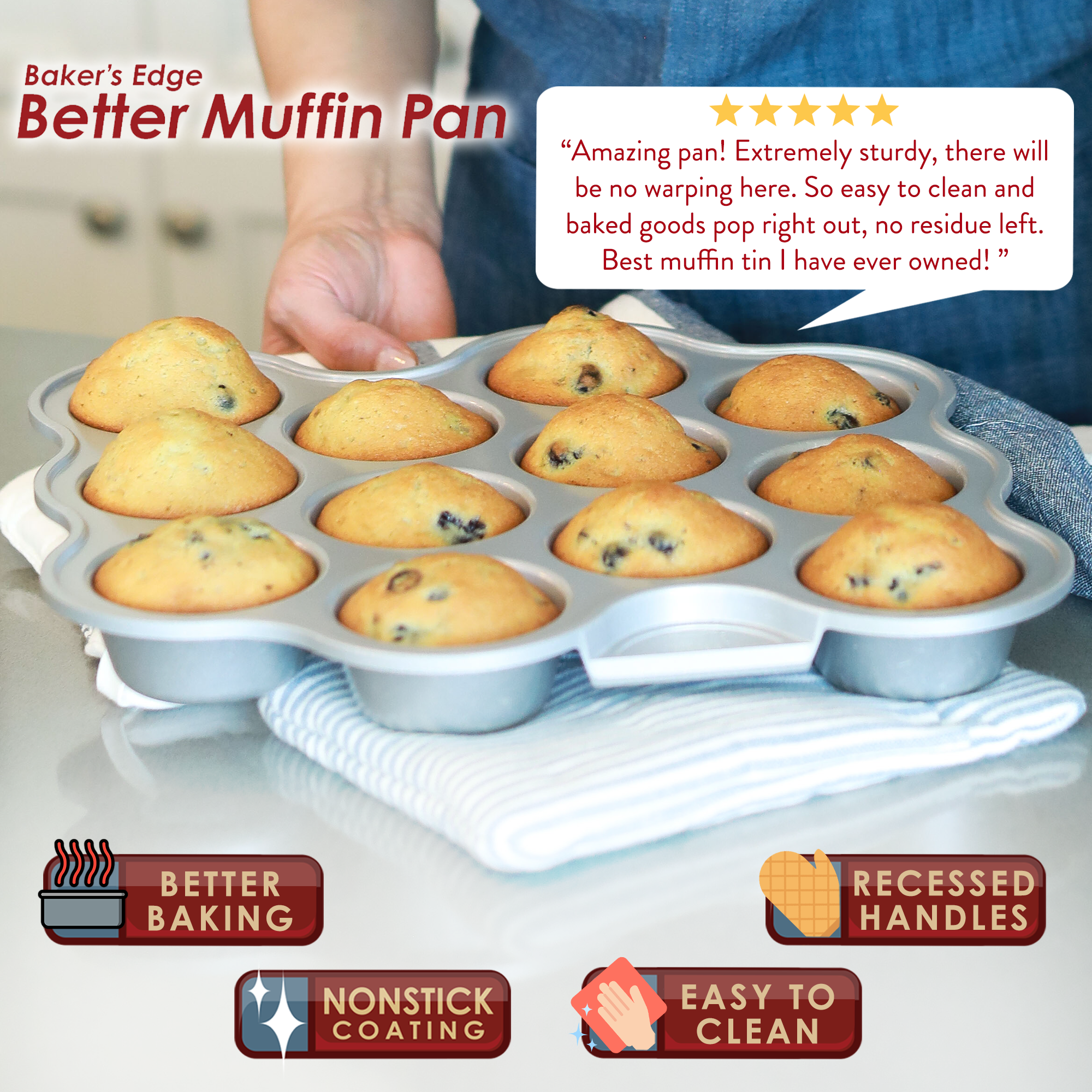Culinary Edge Non-Stick 6 Cup Muffin Pan