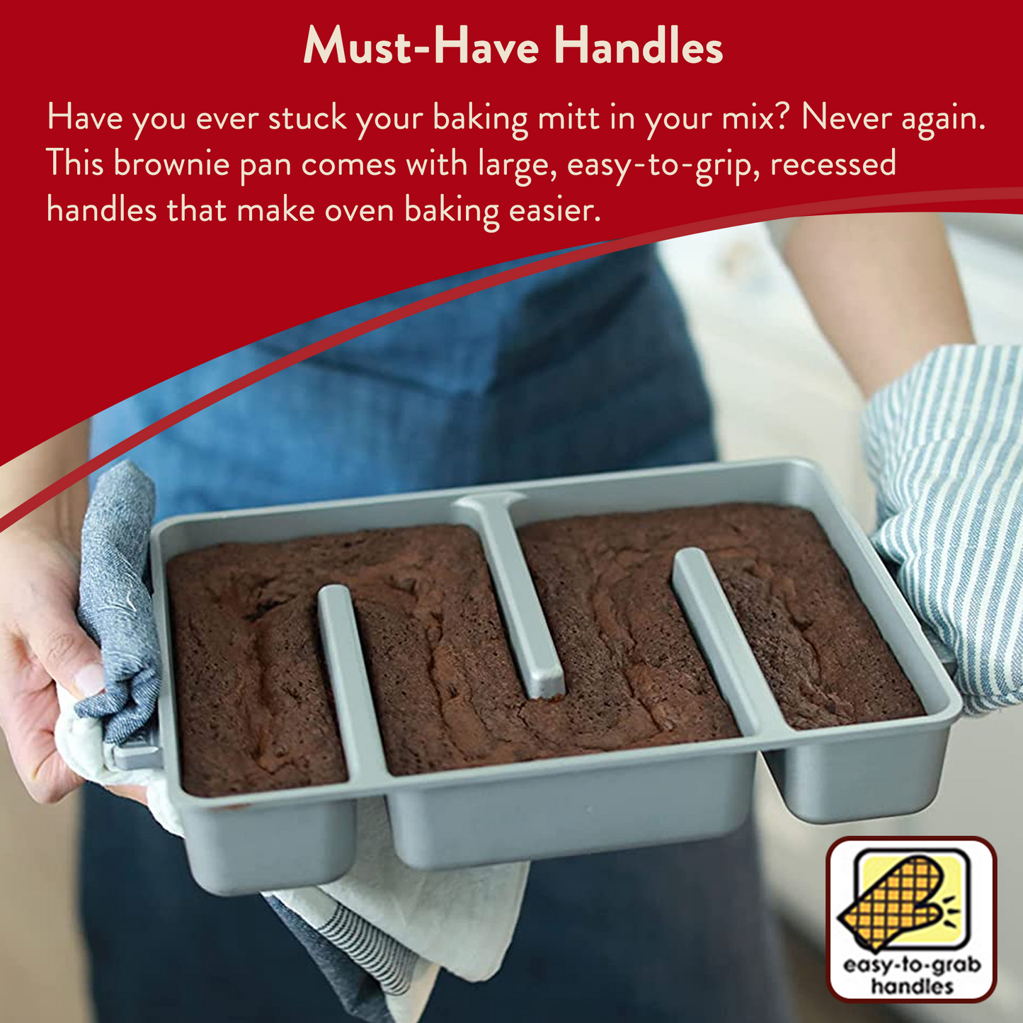 Baker's Edge Brownie Pan™ - The Original All-Edges Brownie Pan