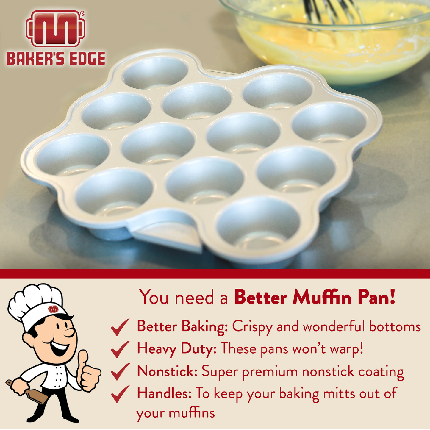 Baker's Edge Better Muffin Pan™