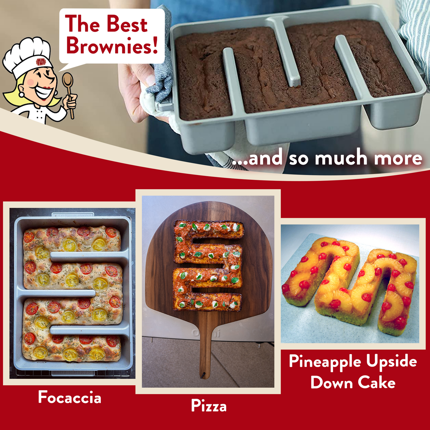 Baker's Edge Brownie Pan™ - The Original All-Edges Brownie Pan